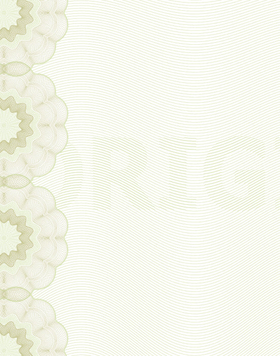 Form on Security Paper DIN A4, Sujet C “Baroque”, various colors