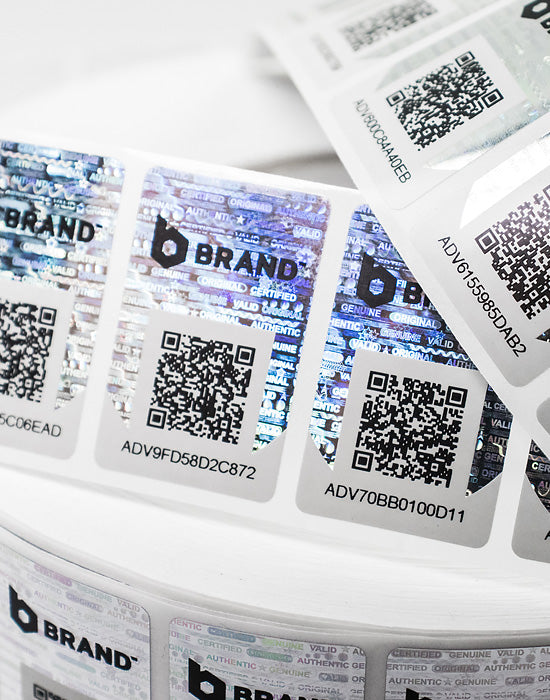 Barcode Security Labels 25x40mm with Hologram / Smartlabels