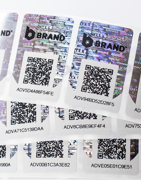 Barcode Security Labels 25x40mm with Hologram / Smartlabels