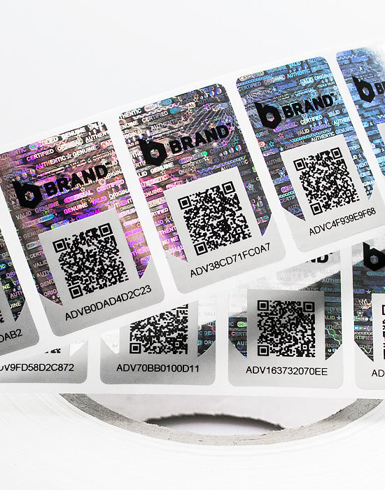 Barcode Security Labels 25x40mm with Hologram / Smartlabels