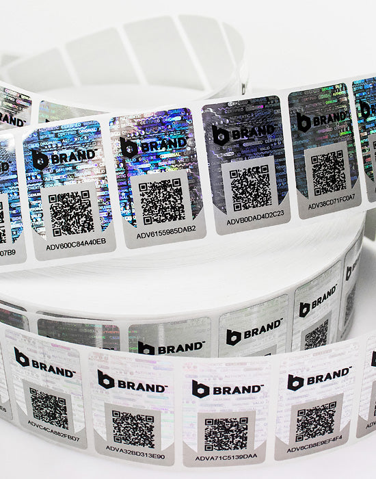 Barcode Security Labels 25x40mm with Hologram / Smartlabels