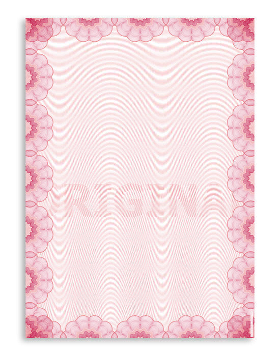 Form on Security Paper DIN A4, Sujet C “Baroque”, various colors